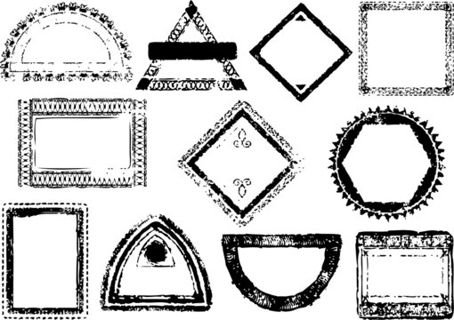 Passport Stamp Frames - Vector Images