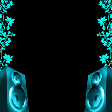 background with speakers