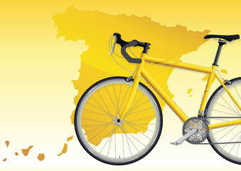 Tour de l'Espagne en jaune - obrazy, fototapety, plakaty