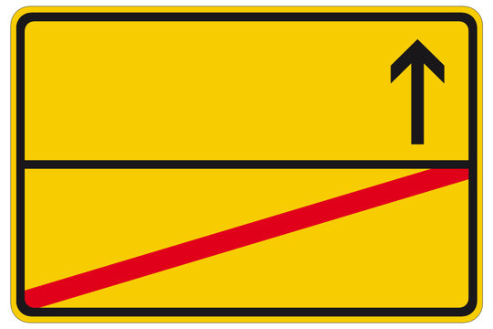 Ortsende mit Pfeil