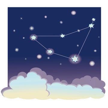 vector illustration of constellation "Capricorn"