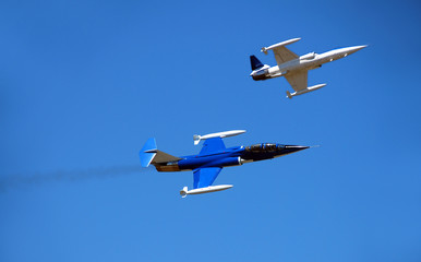 Two jet fighters