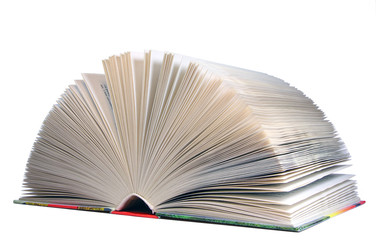 Open book isolated on white