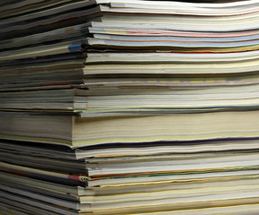 magazines pile