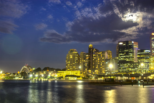 Darling Harbour, Sydney at night
