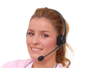 Lovely Blond Girl on telephone