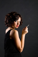 Obraz premium Smoking Girl