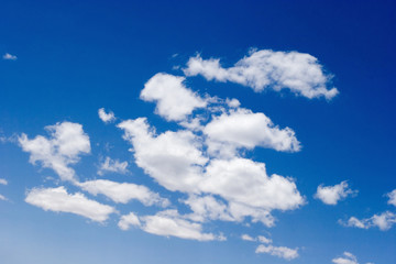 Beautiful white clouds over blue sky