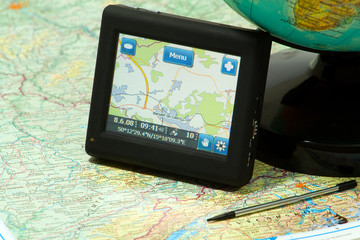 gps navigation on a map