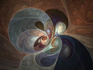 Fototapeta premium Fractal cacao-chocolate