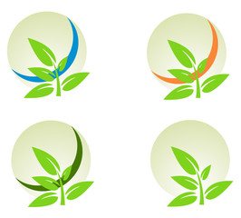 vector logo elements set environmental