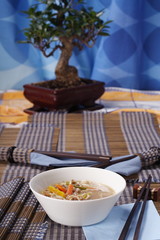 Asian style decorated table