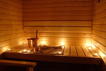 Obraz na płótnie Canvas Wnętrze sauny fińskiej