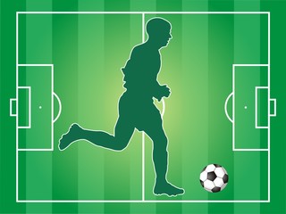 Footbal plyer on the field