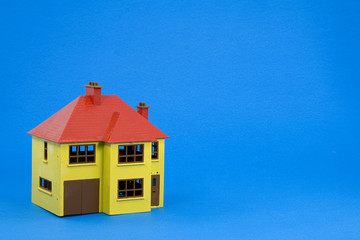house blueprint with copy space (blue version)