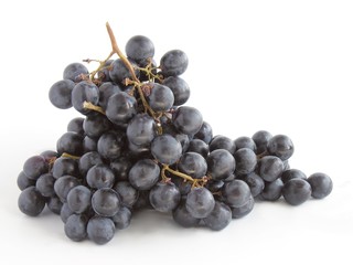 cluster of black grapes