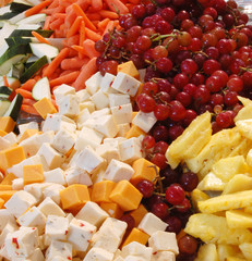 Cheese and fruit tray