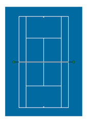Tennis court hard surface 2 - overhead view
