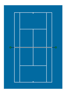 Tennis court hard surface 2 - overhead view