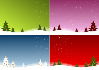 Abstract christmas landscapes