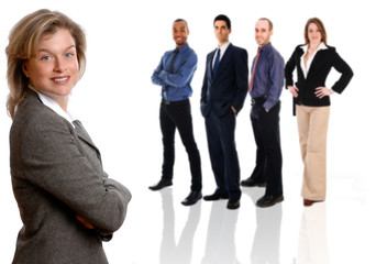 Businesswoman and Team