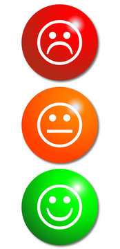 Traffic Light buttons with smileys