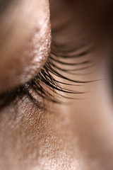 Close up of the natural eyelashes
