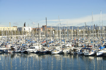 Fototapeta na wymiar Barcelona Port Olympic