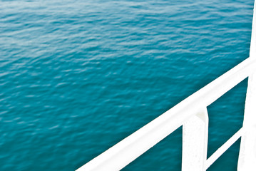Fototapeta na wymiar Ferry boat railing