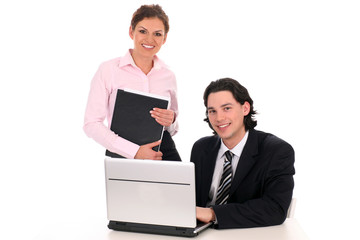 Business people with laptop
