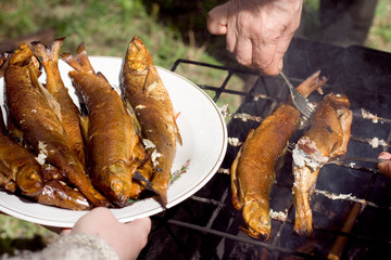 hot smoked Omul