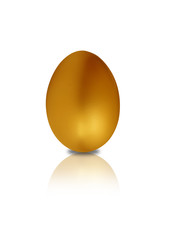 golden egg in white background