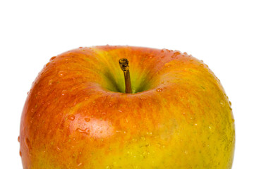 Water drops on apple