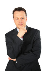 businessman in black suit