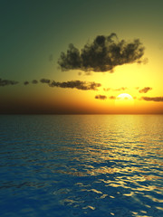 Sea sunset