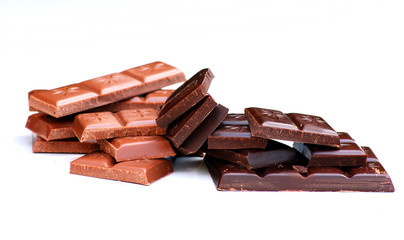 dark and milk chocolate pieces