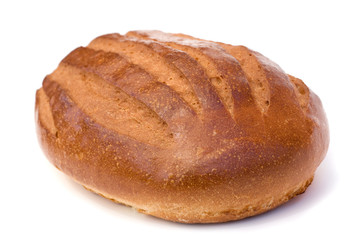 fresh bread on white background