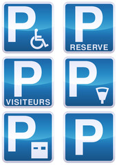 Panneaux parking métal (détouré)