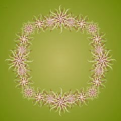 Abstract Green, Red, and White Wreath