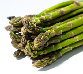 Asparagus bunch isolated