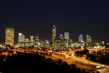 Fototapeta na wymiar Perth w nocy