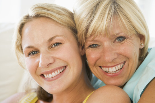 Mother And Grown Up Daughter Smiling