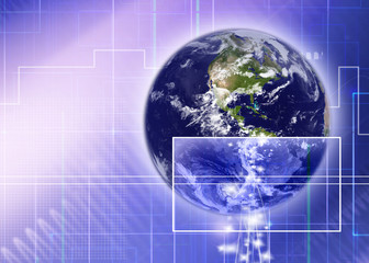 Abstract business and information technologies background