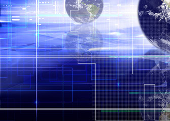 Abstract business and information technologies background