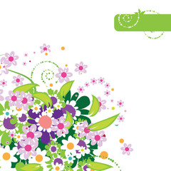 Beautiful floral frame, place for your text