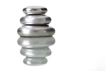Fototapeta na wymiar pile of round peeble stones - zen concept