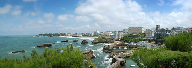 Biarritz waterfront panorama
