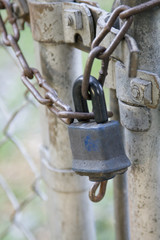 Padlock and chain