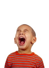 Boy screaming