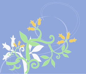 batik flora design background